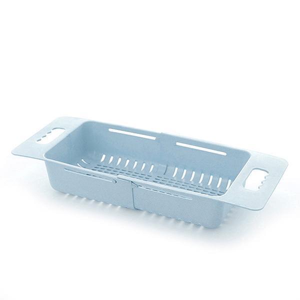 Adjustable Retractable Drain Basket - Plastic Multifunctional Sink Draining Rack - Vegetable Fruit Washing Storage Basket