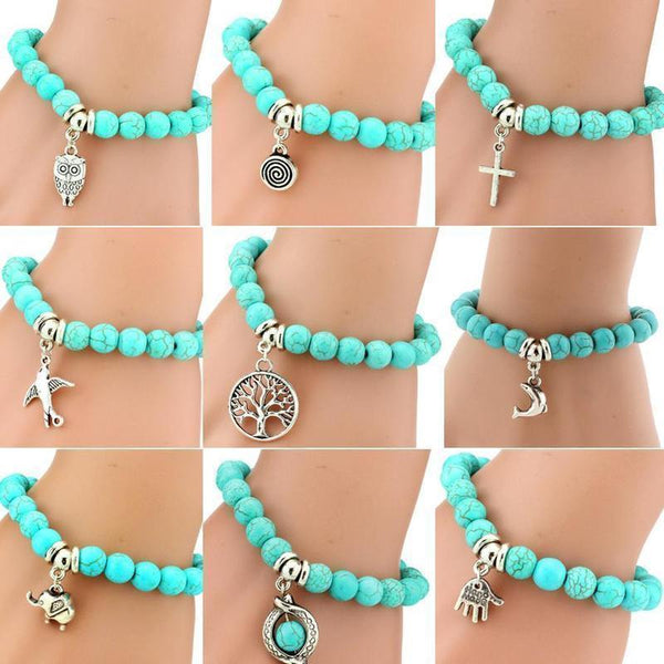 Love Turquoise Charm Bracelets