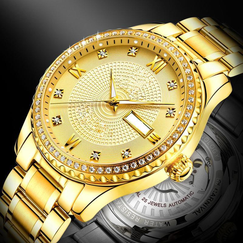 Waterproof Luxury Gold Calendar Luminous Watch