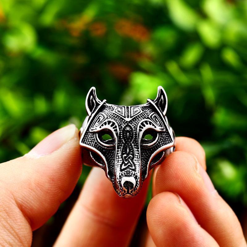 Viking Wolf Stainless Steel Rings