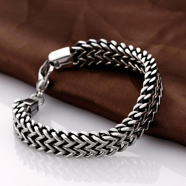 Stainless Steel Double Side Snake Chain Bracelets