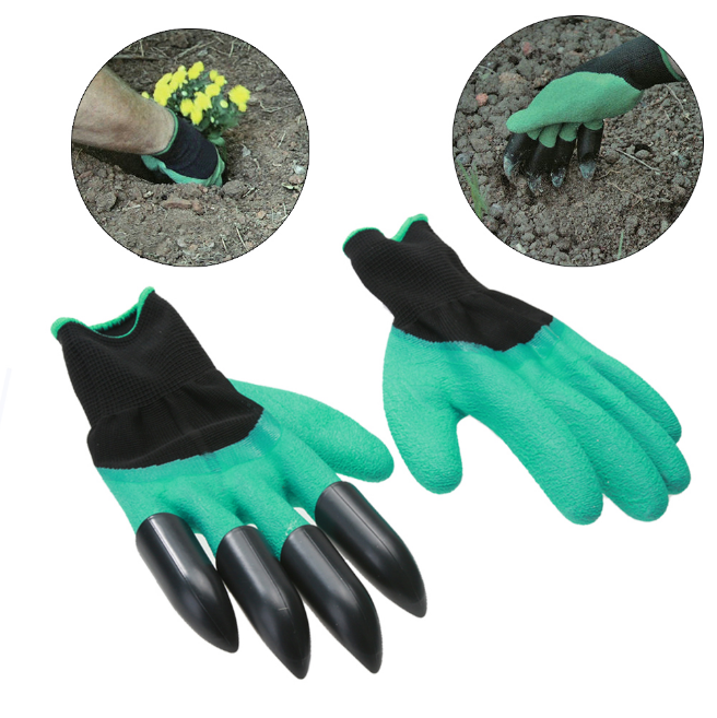 Garden Genie Gloves with Claws on Right Hand