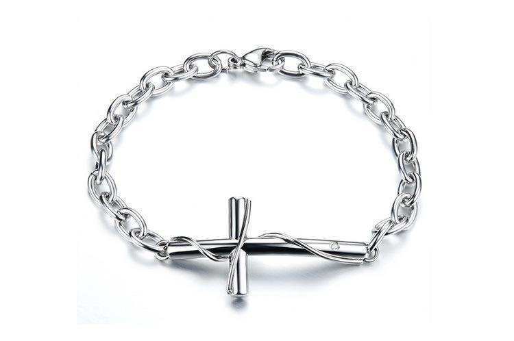 Titanium Plating Crucifix Bracelets