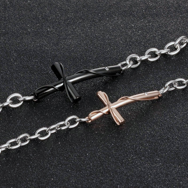 Titanium Plating Crucifix Bracelets