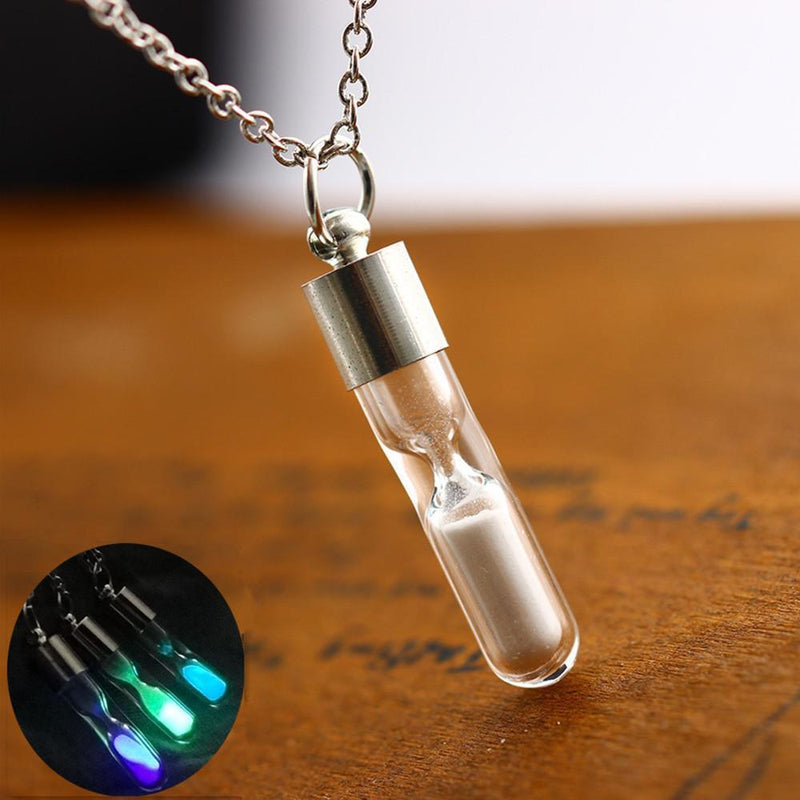 Fluorescence Sand Clock Pendant