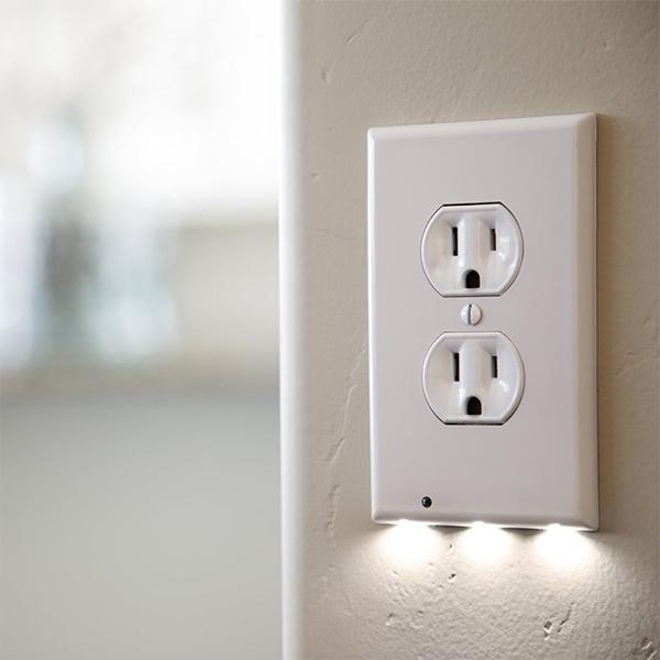 Plug Cover with LED Sensor Night Light