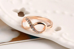 Sparkling Gold Dipped Infinity Rings