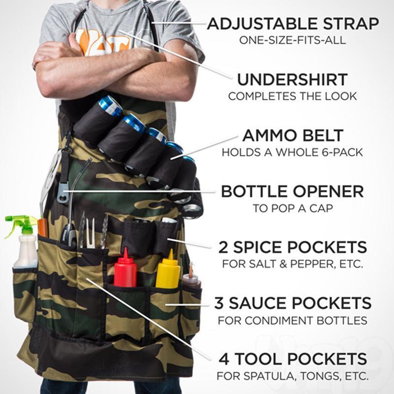 Unique Camouflage Grilling Apron