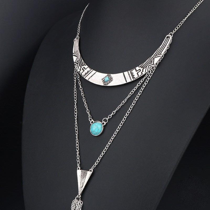 Vintage Bohemian Collar Plate Layered Necklaces