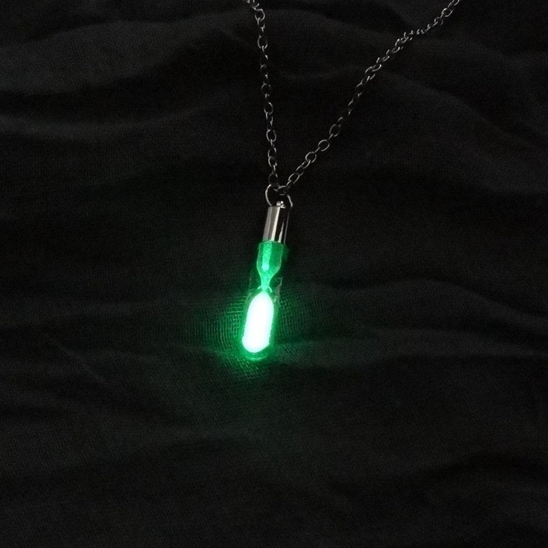 Fluorescence Sand Clock Pendant