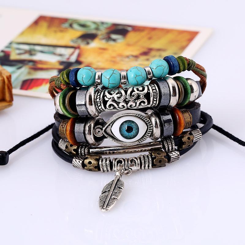 Multilayer Spiritual Leather Bracelet- Adjustable and Unisex