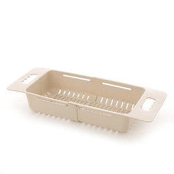 Adjustable Retractable Drain Basket - Plastic Multifunctional Sink Draining Rack - Vegetable Fruit Washing Storage Basket