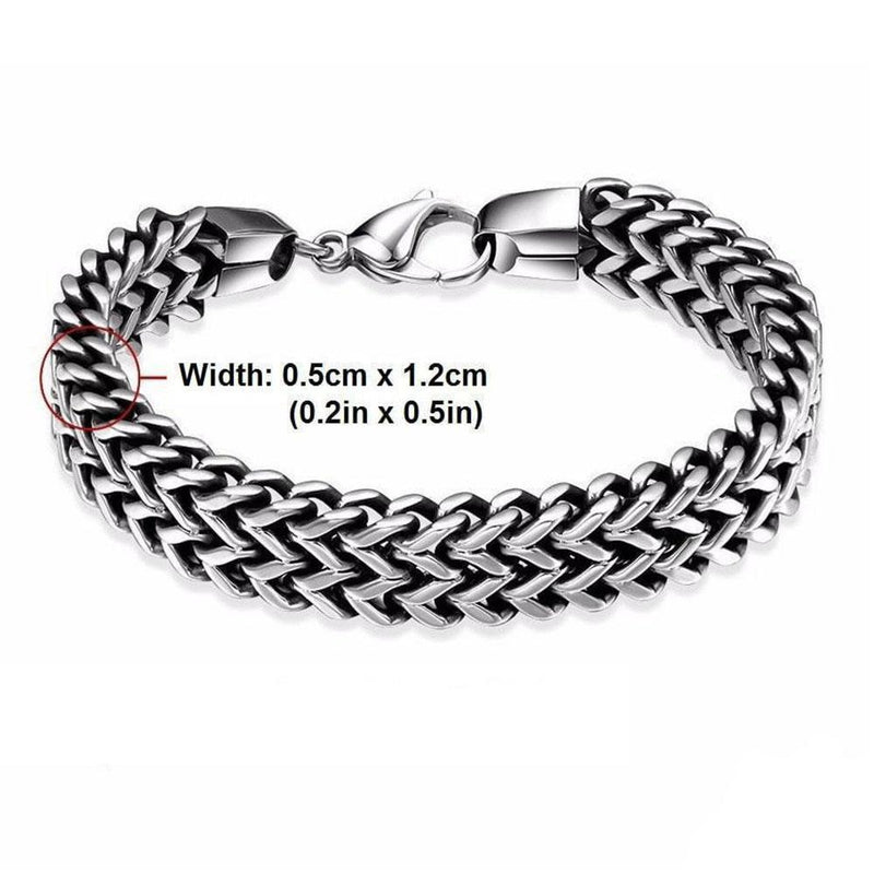 Stainless Steel Double Side Snake Chain Bracelets