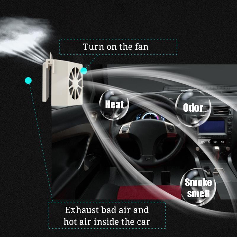 New Solar Car Exhaust Heat Exhaust Fan