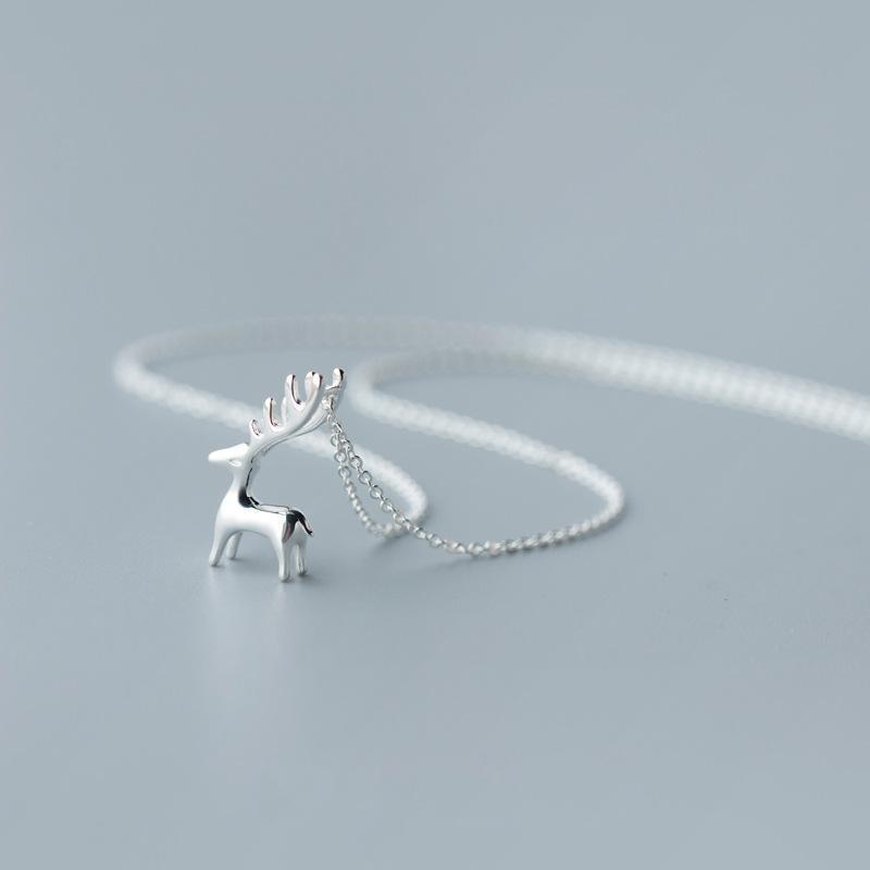 925 Silver Lovely Elk Necklace