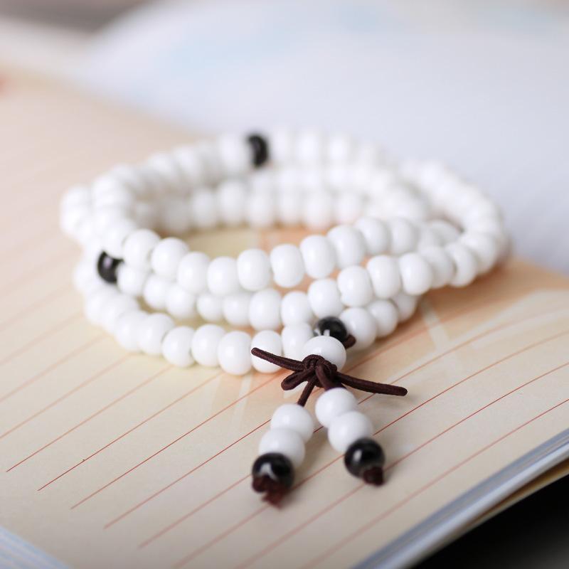 Rhodonite 108 Mala Ceramic Bracelets