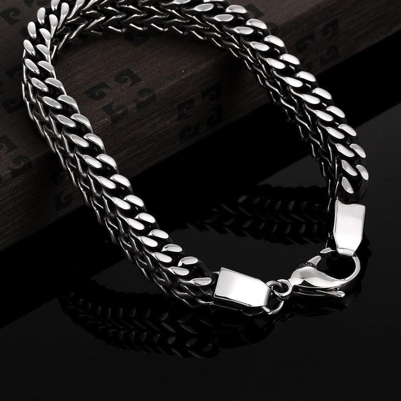 Stainless Steel Double Side Snake Chain Bracelets