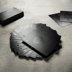 Waterproof Black Plastic Poker Cards(1 Set)