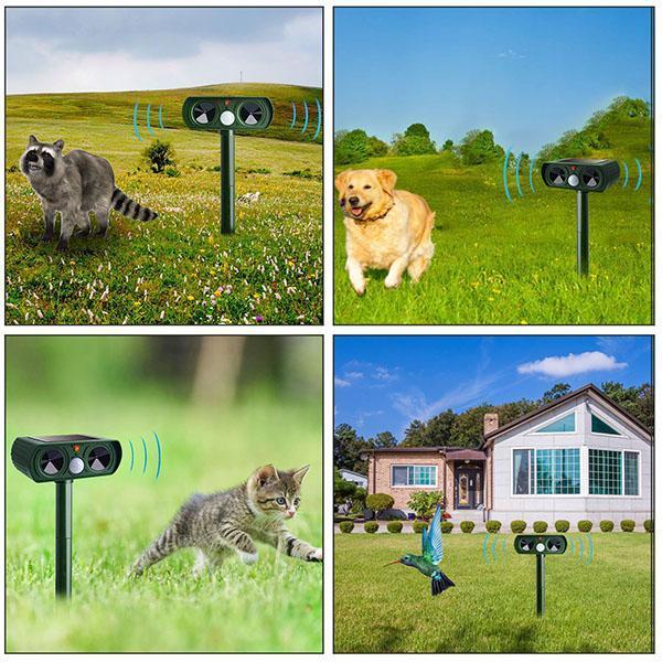 Animals Repeller Solar Power Repellent Deterrent Outdoor Home Garden