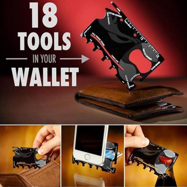 18 in 1 Multi-purpose Credit Card Tool