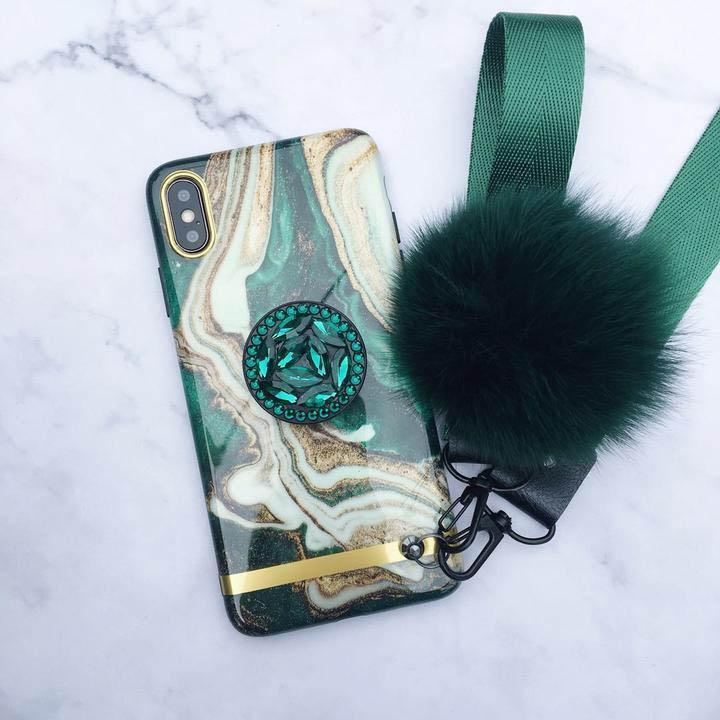 GREEN MARBLE PHONE CASE