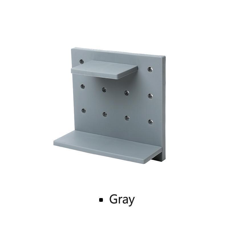 Plastic Hole Floating Wall Shelf(1 Set)