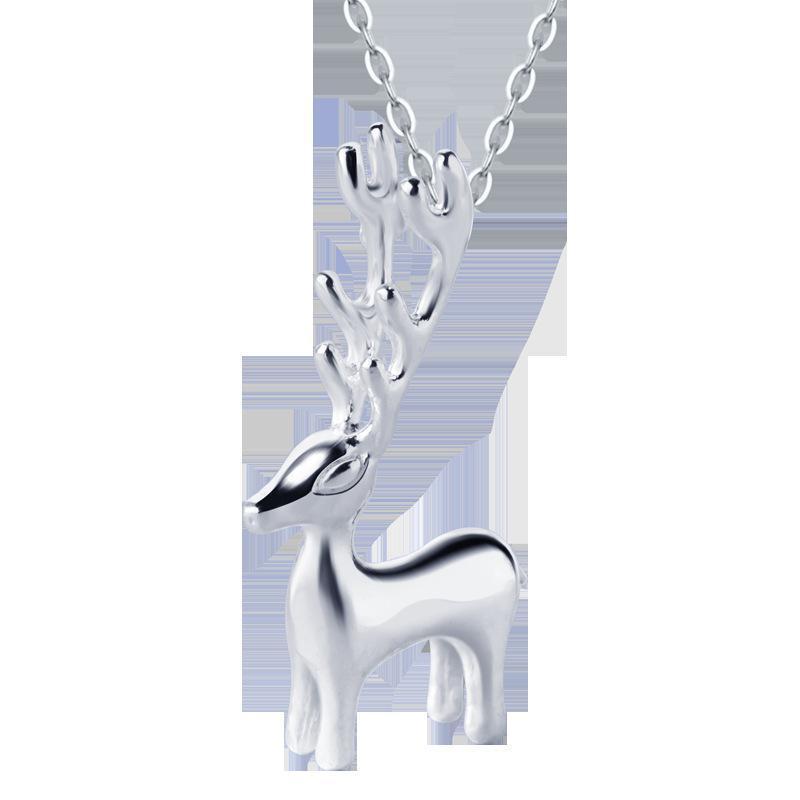 925 Silver Lovely Elk Necklace