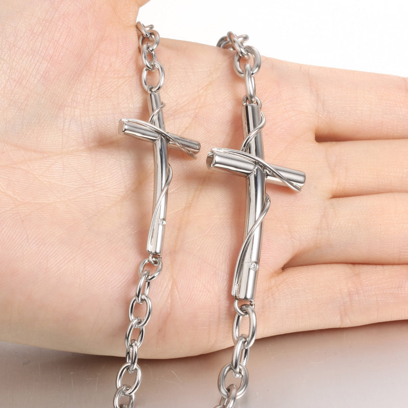 Titanium Plating Crucifix Bracelets