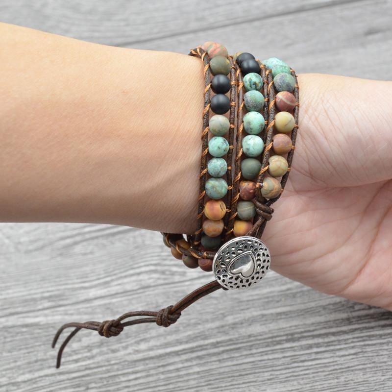 Blue Earth Jasper Stone Bracelet