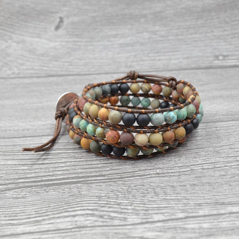 Blue Earth Jasper Stone Bracelet