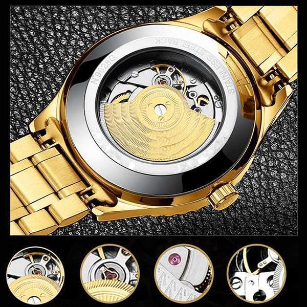 Waterproof Luxury Gold Calendar Luminous Watch