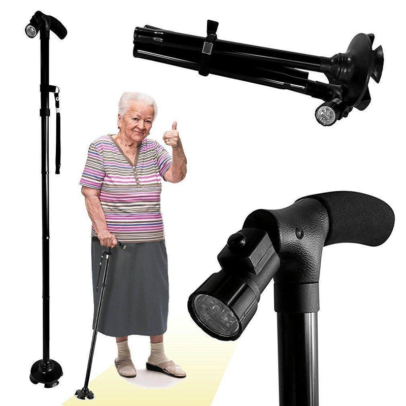 Multi-Function LED Folding Walking Stick