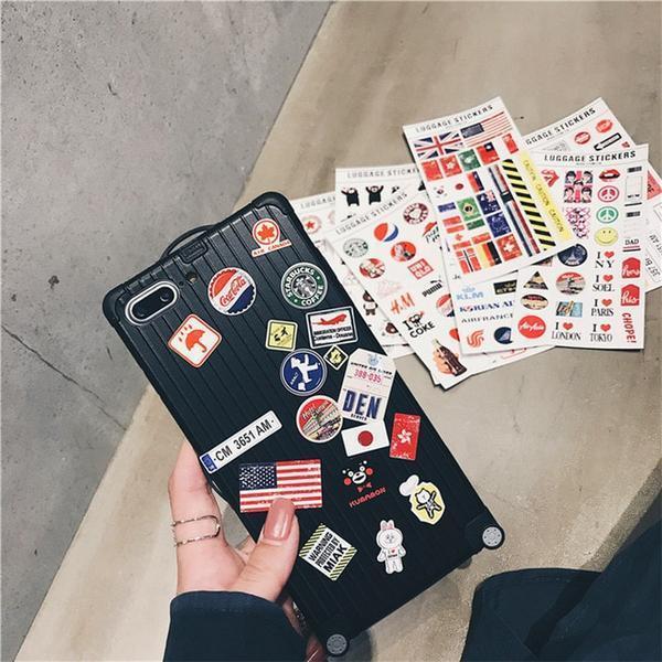 DIY Suitcase + Stickers Case